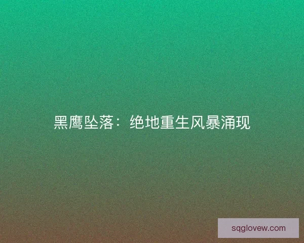 黑鹰坠落：绝地重生风暴涌现